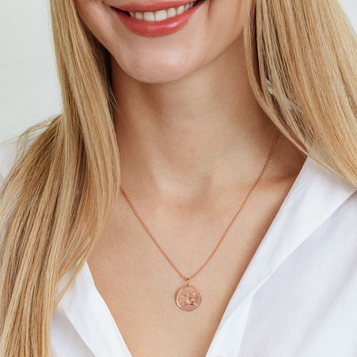 Anhänger mit atypischer Oberfläche und Diamant Kleiner Prinz