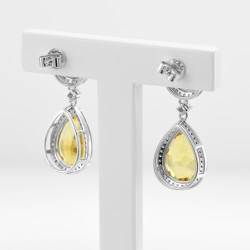 Ohrringe mit Citrin und Amethyst Mahal