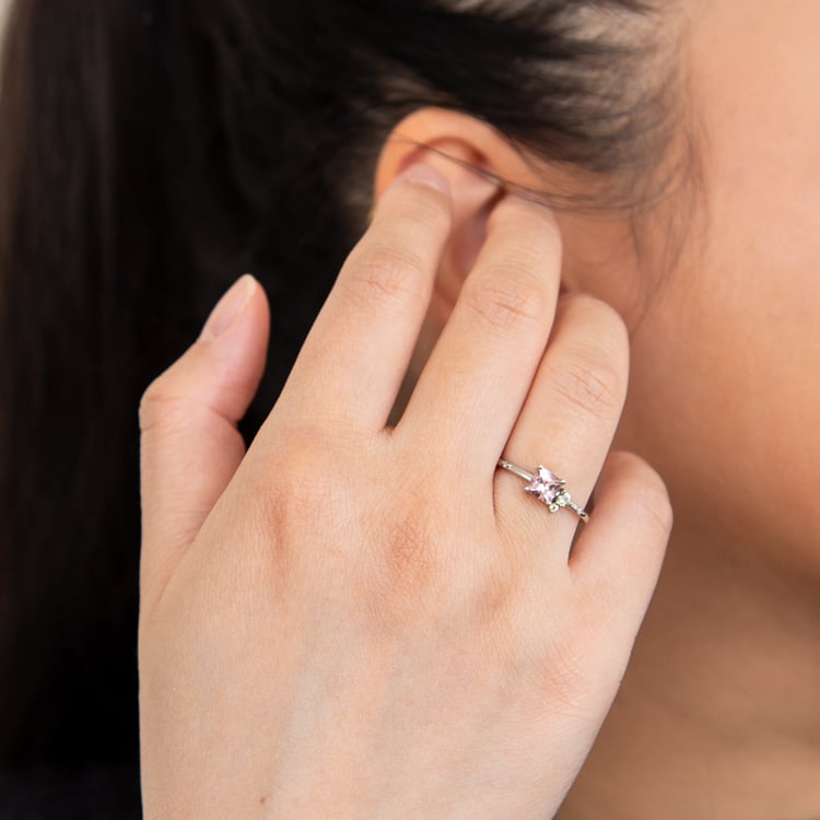 Cluster-Ring mit Morganit, Saphir, Olivin und Diamanten Kenny 124572