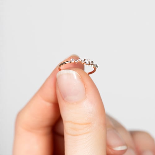Cluster Ring mit funkelnden Lab Grown Diamanten Percy