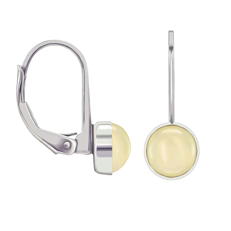 Silberne Hängeohrringe mit natürlichen Opalen Maumo 34136