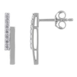 Goldene Ohrringe mit Diamanten Key