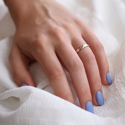 Schlichte Trauringe mit Diamant-Damenring Stanista