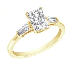Verlobungsring mit Lab Grown Diamant in Emerald-Form Talmar