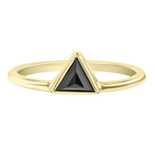 Goldring mit schwarzem Diamant Daslis
