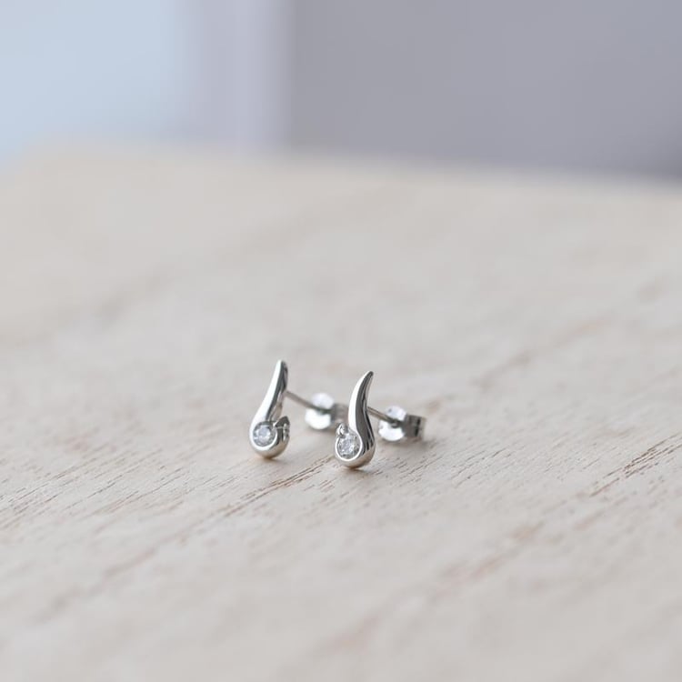 Einzigartige Platin Ohrringe mit 0.2ct Diamanten Evert 12957