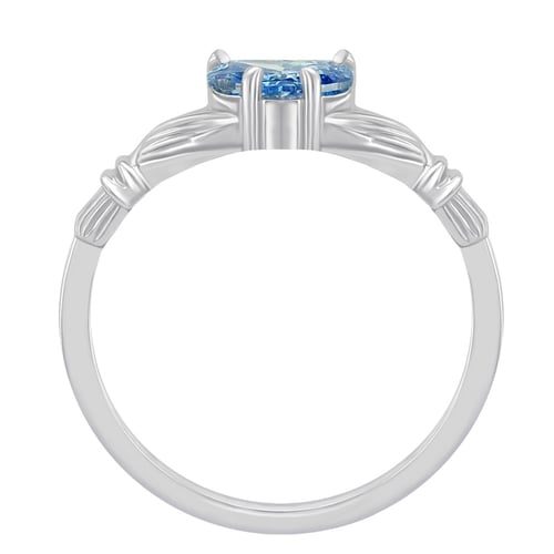Goldener Claddagh-Ring mit Topas und Diamant Norie