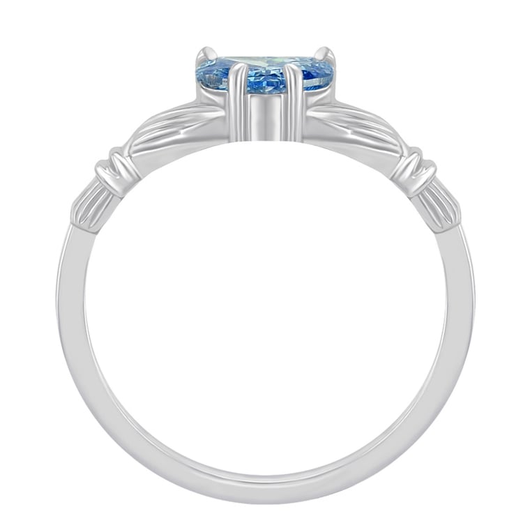 Goldener Claddagh-Ring mit Topas und Diamant Norie 58700