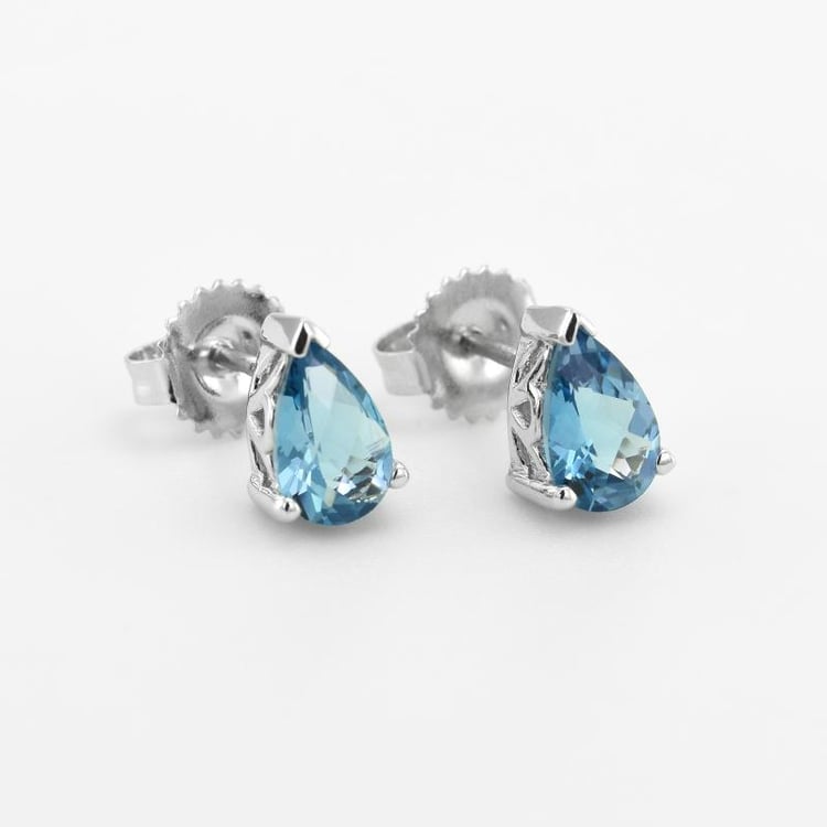 Silber Topas Ohrstecker 2186