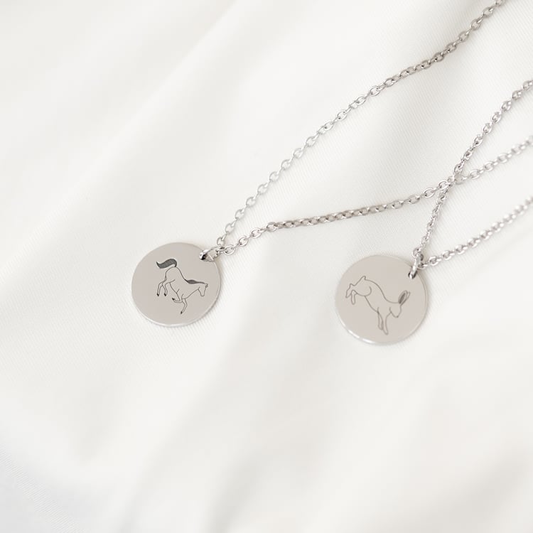 Silberner personalisierter Halskette mit chinesischem Tierkreiszeichen 135052