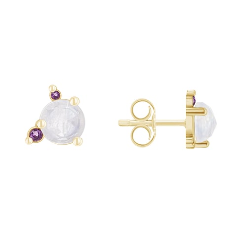 Ohrringe mit Mondstein, Amethyst und Saphir Turgay