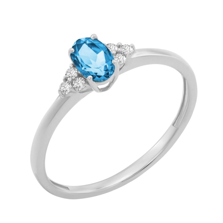 Verlobungsring mit Schweizer Topas und Diamanten Sheldo