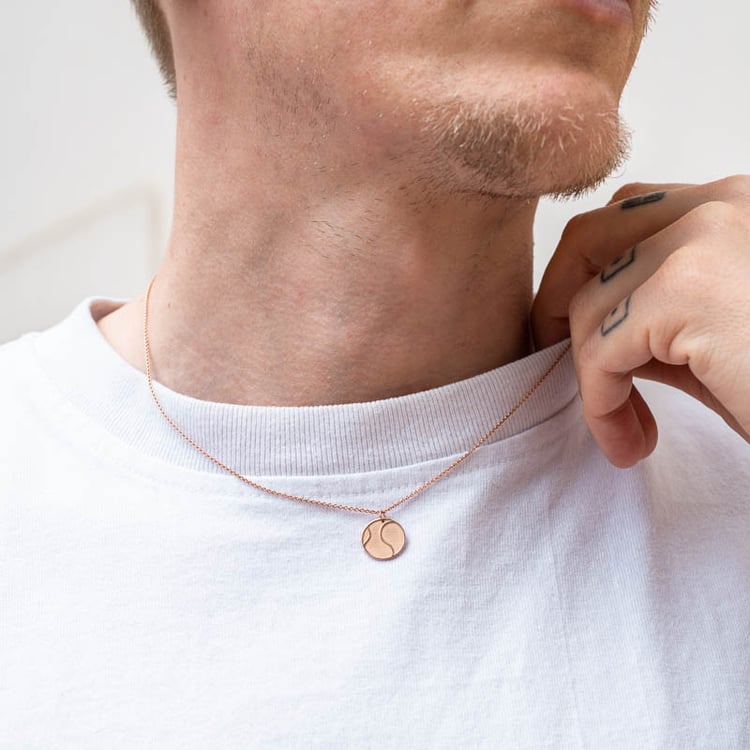 Silberner Anhänger Tennisball mit Gravur Ihrer Wahl Tennis 123606