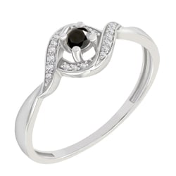 Ring mit schwarzem Diamant und Diamanten Nurisa