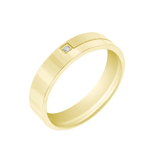 Goldene Eheringe mit Diamant Maskali