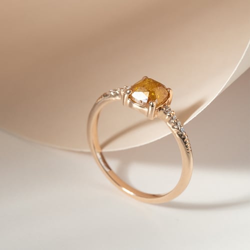Ring mit einem Salt and Pepper Diamanten und Lab Grown Diamanten Korey