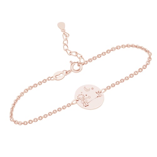 Silbernes Armband Der Kleine Prinz mit Fuchs und Gravur