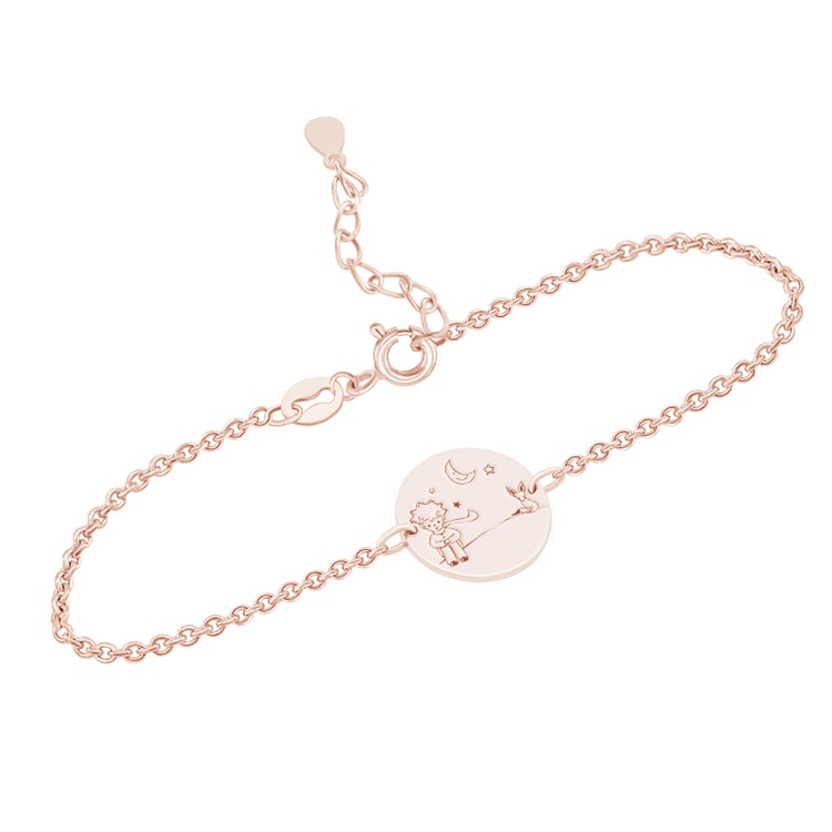 Silbernes Armband Der Kleine Prinz mit Fuchs und Gravur 117468