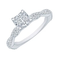 Goldener Verlobungsring mit Diamanten Boaz