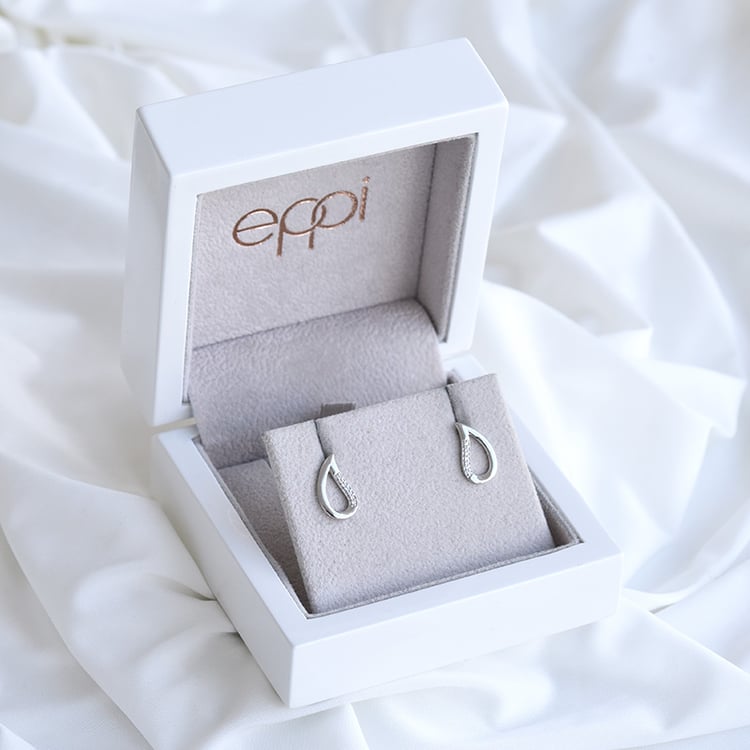 Ohrringe in Form von diamantenen Tropfen Moyna 85743