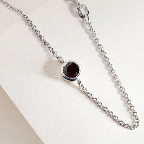 Armband aus Platin mit Granat Arleth