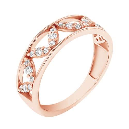 Atypischer Eternity-Ring mit Diamanten Borys