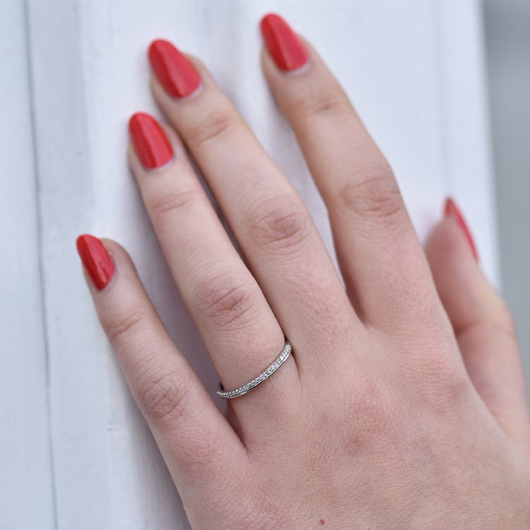 M Ring aus Gold mit Diamanten halbbesetzt Topsey 41946