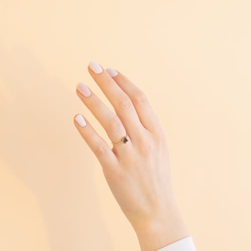 Goldener Ring mit Salt and Pepper Diamanten Emilis