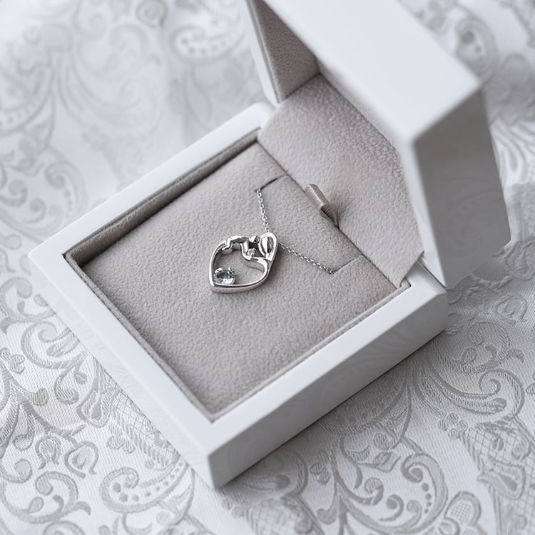 Anhänger Mutter und Kind mit Aquamarine und Diamant Ella 63261