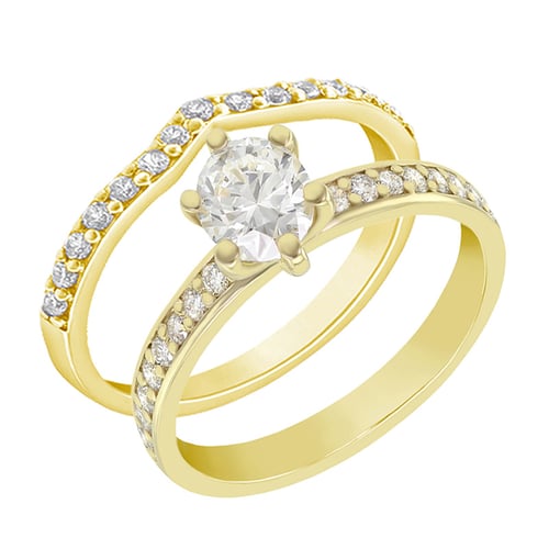 Ringset mit Diamanten Ihrer Wahl Marveille