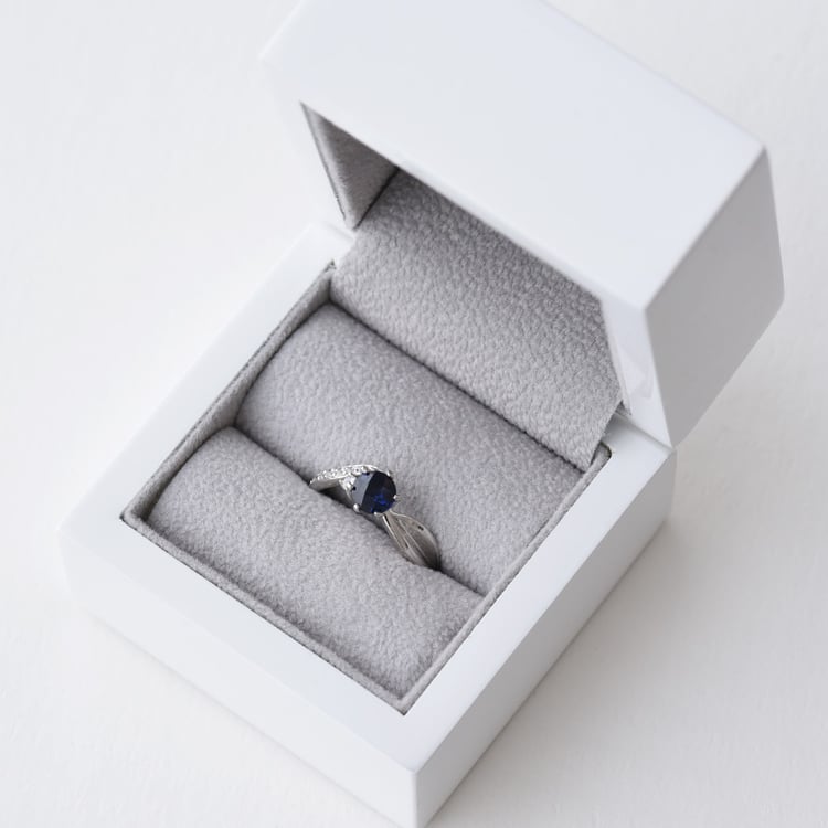 Silberring mit Saphir und Zirkonia Dea 78433