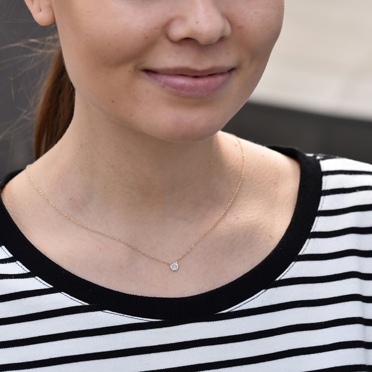 Minimalistische Kette mit Diamanten Everild 42127