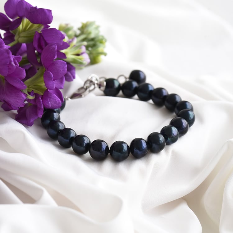 Armband mit schwarzen Perlen Stina 97770