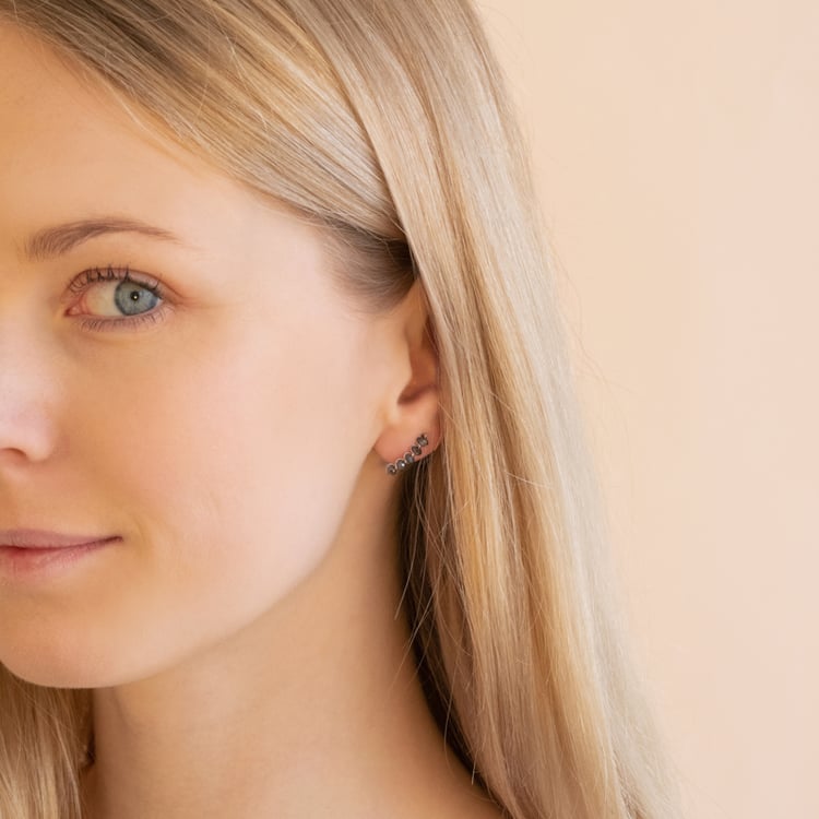 Hängeohrringe mit Salt and Pepper Diamanten Brookes 101063