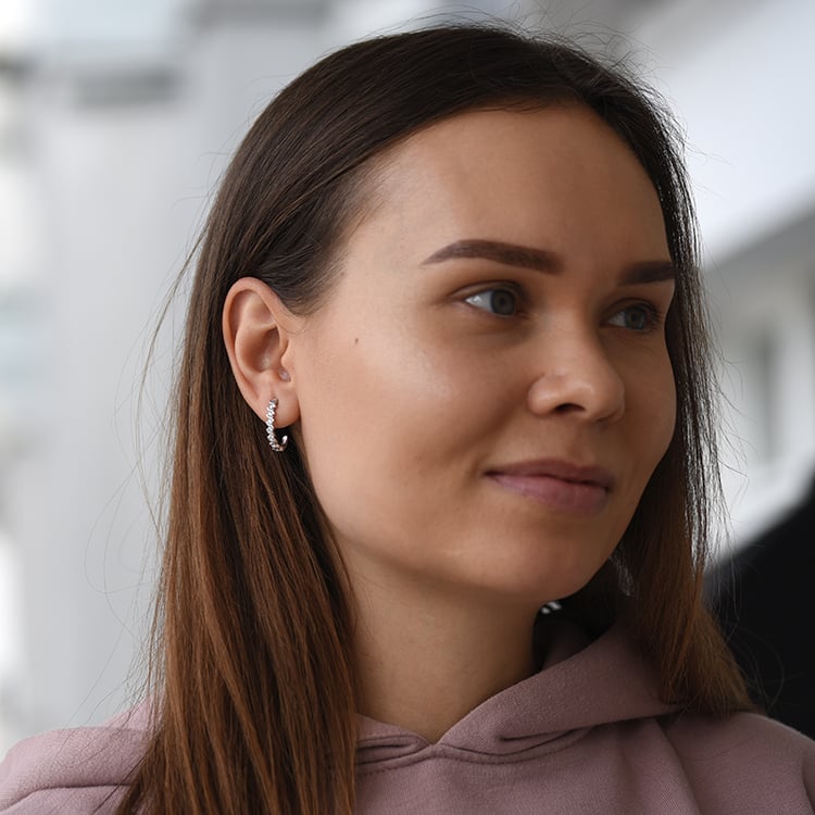 Elegante Creolen aus Gold 585 mit Diamanten Jomol 58351