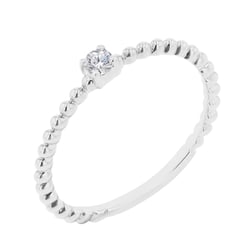 Verlobungsring aus Kugeln mit einem Diamanten Kaiya