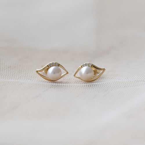 Elegante Ohrringe mit Perlen und Zirkonia Rochelle