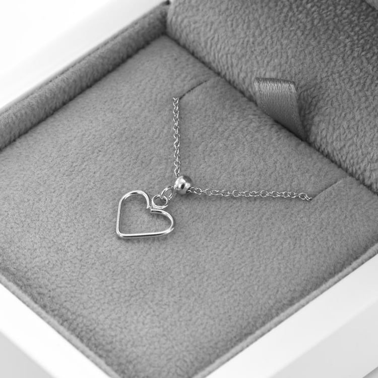 Silbernes Fußband mit Herz Sadia 46741