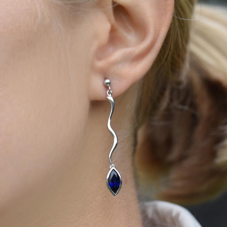 Saphirohrringe 13883