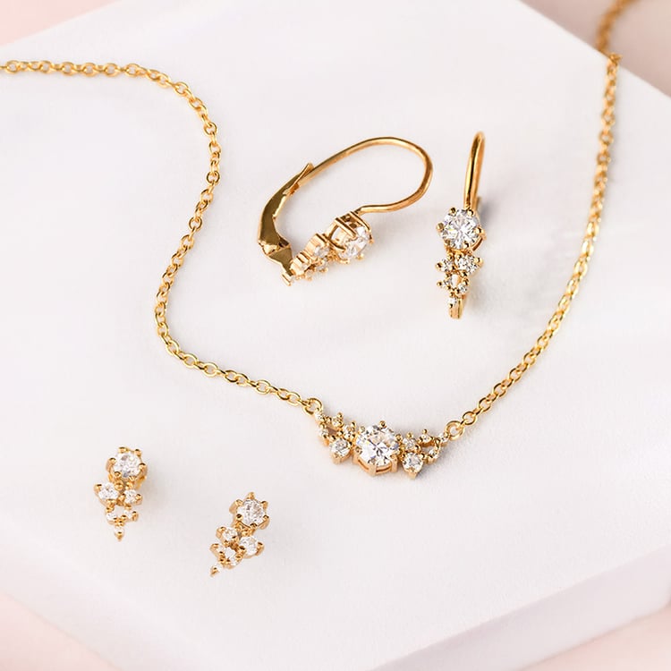 Cluster-Ohrringe mit Lab Grown Diamanten Ellie 153482