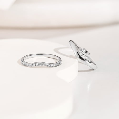 Charmanter Verlobungs-Set aus Ringen mit Lab Grown Diamanten Karina