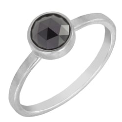 Goldring mit schwarzem Rosenschliff-Diamant Cleve