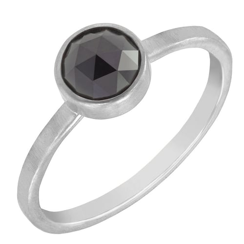 Goldring mit schwarzem Rosenschliff-Diamant Cleve
