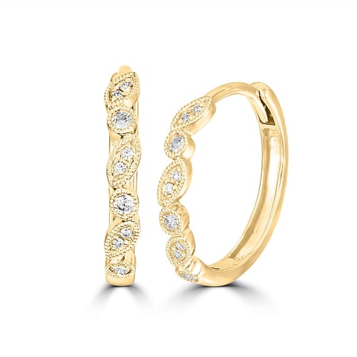 Silberne Ohrreifen mit Lab Grown Diamanten Veeti
