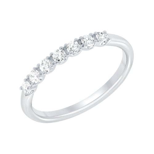 Goldener Eternity Ring mit Diamanten und Flacher Goldring Rexanne