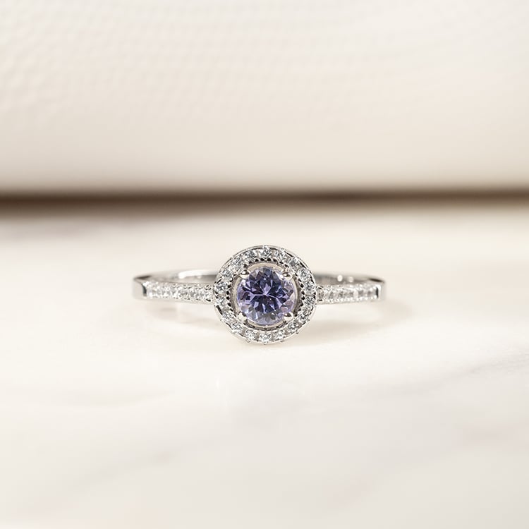 Silberring mit Tansanit und Zirkonia Eanna 135747