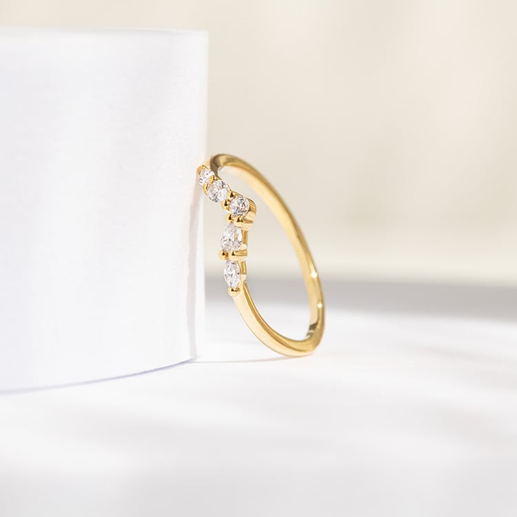 Ring in V-Form mit Lab Grown Diamanten Craig 141746