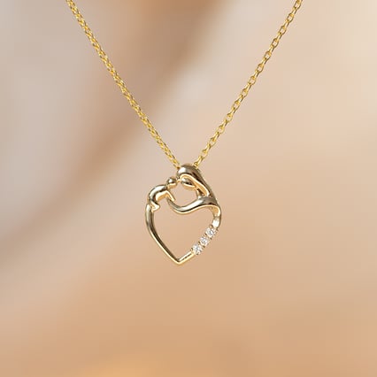 Anhänger Mutter und Kind mit Diamanten Eisa