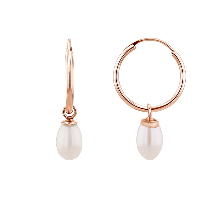 Goldene Hängeohrringe mit Perlen Margo 123970