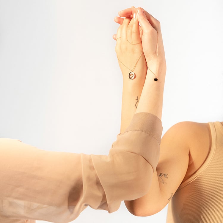 Halsketten im Set in Herzform für Zwei Elly 99715